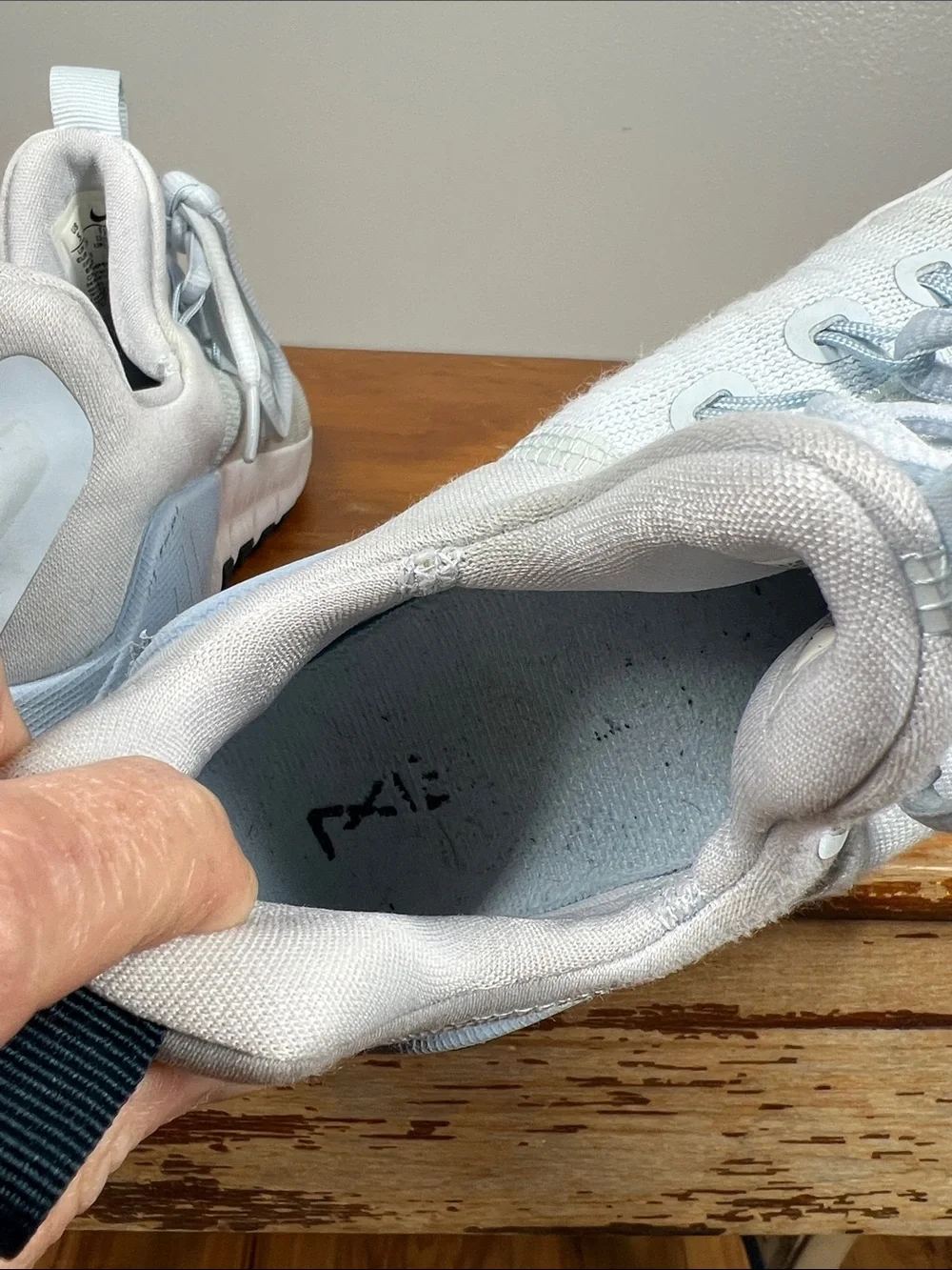 Nike Free Pale Blue and White Flex Run Sneakers